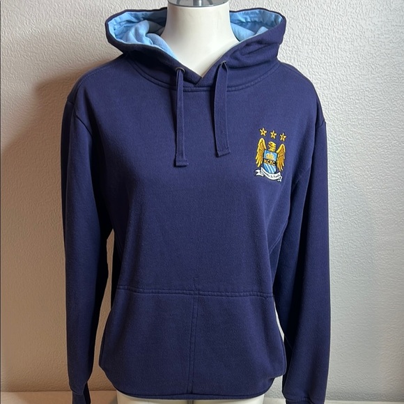 Vintage Manchester City FC Hoodie - Official Club Merchandise - Picture 1 of 9